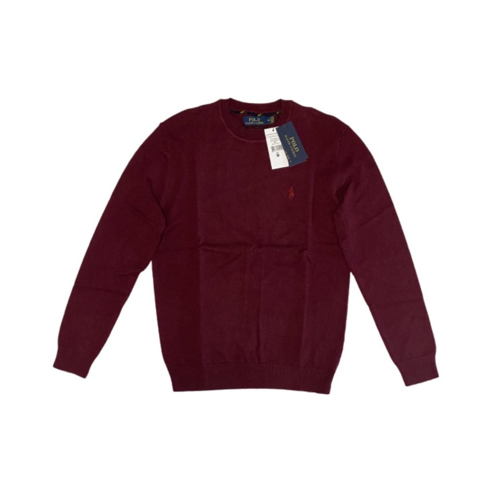 NWT Ralph Lauren Men's Merino Wool Crewneck Red Sweater Size S, M, L, XL
